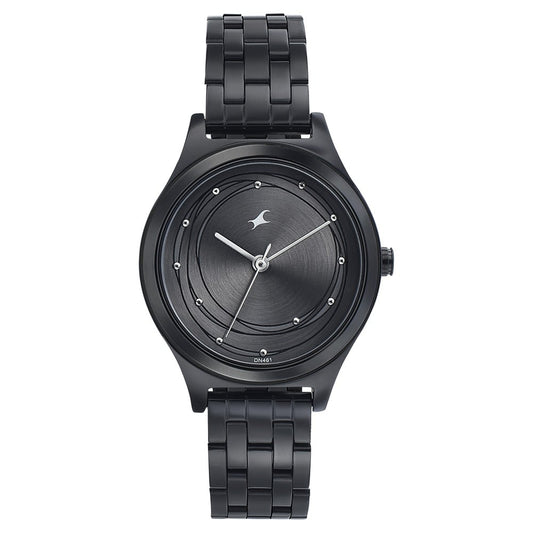 Fastrack Style Up Grey Dial Stainless Steel Strap Watch for Girls NT6152NM01