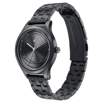 Fastrack Style Up Grey Dial Stainless Steel Strap Watch for Girls NT6152NM01