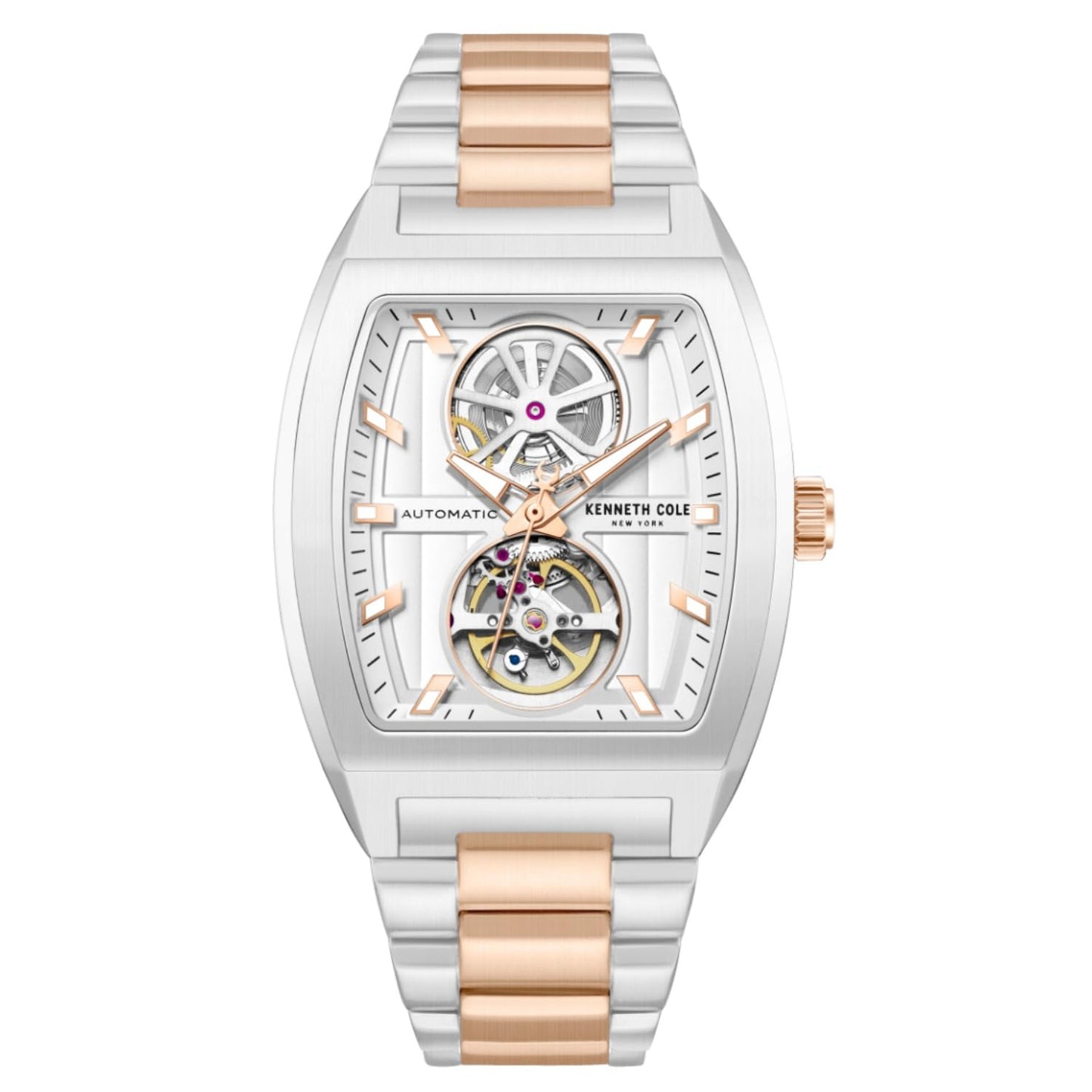 Kenneth Cole Automatic Analog Silver Dial Two Tone Stainless Steel Strap Watch for Men KCWGY0058804MNW