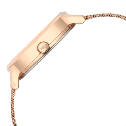 Fastrack Fleek Quartz Analog Rose Gold Dial Stainless Steel Strap Watch For Girls NT6210WM04
