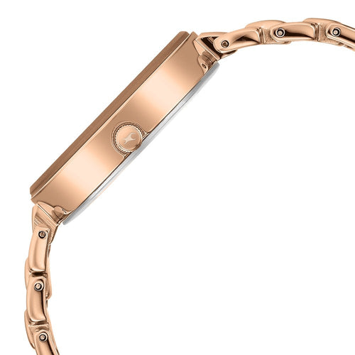 Fastrack Style Up Quartz Analog Champagne Dial Metal Strap Watch for Girls NT6216WM02