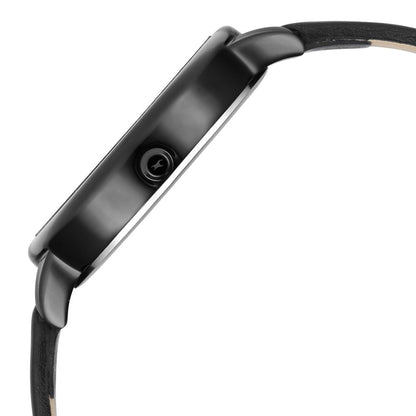 Fastrack Glitch Quartz Analog Black Dial Leather Strap Watch for Girls NR6234NL01
