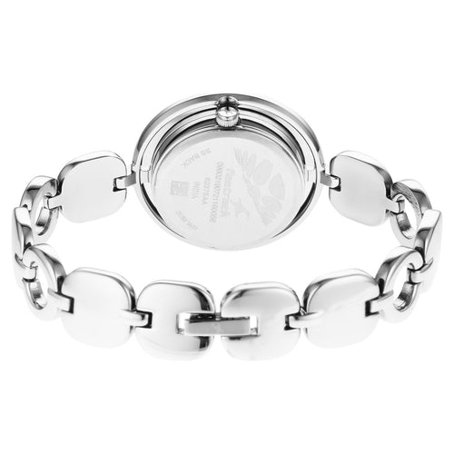 Fastrack Glitch Quartz Analog Silver Dial Metal Strap Watch for Girls NU6237SM01