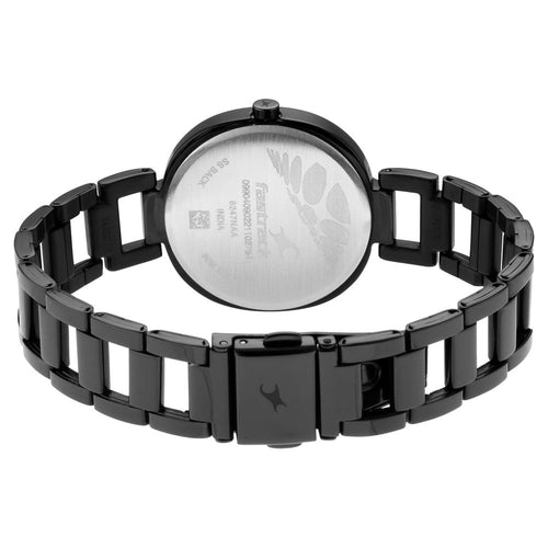 Fastrack Stunners Quartz Analog Black Dial Metal Strap Watch for Girls NU6247NM01
