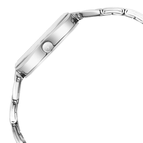 Fastrack Stunners Quartz Analog Silver Dial Stainless Steel Strap Watch for Girls NT6247SM02