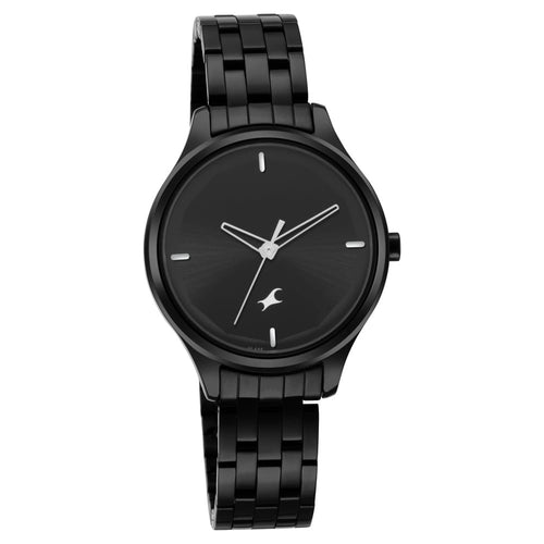 Fastrack Stunners Quartz Analog Black Dial Metal Strap Watch for Girls NS6248NM01