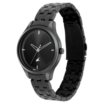 Fastrack Stunners Quartz Analog Black Dial Metal Strap Watch for Girls NU6248NM01