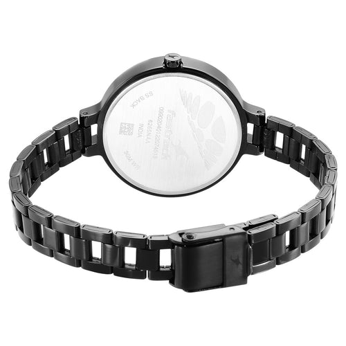 Fastrack Stunners Quartz Analog Black Dial Metal Strap Watch for Girls NS6265NM01