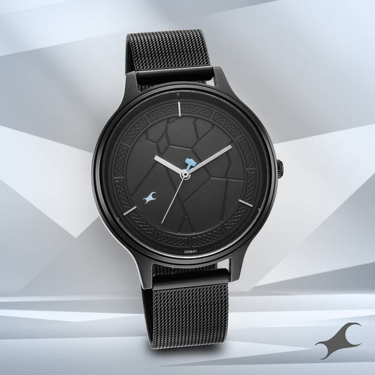 Fastrack Thor Quartz Analog Black Dial Stainless Steel Strap Watch for Girls NR6269NM01