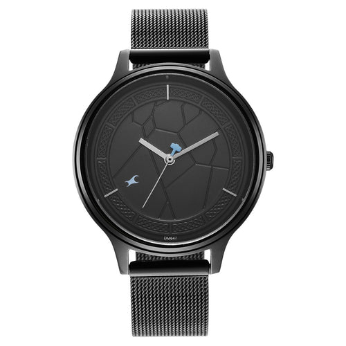 Fastrack Thor Quartz Analog Black Dial Stainless Steel Strap Watch for Girls NR6269NM01