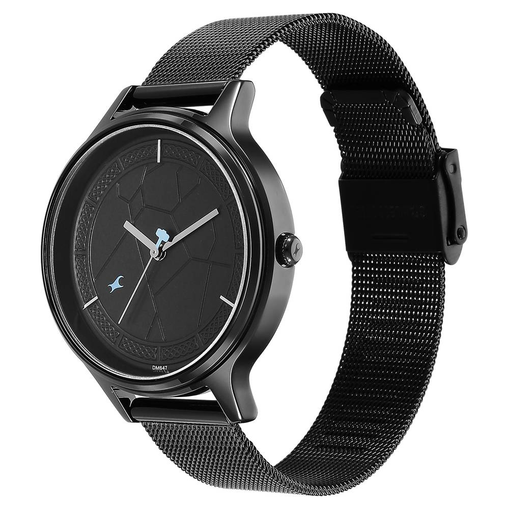 Fastrack Thor Quartz Analog Black Dial Stainless Steel Strap Watch for Girls NR6269NM01