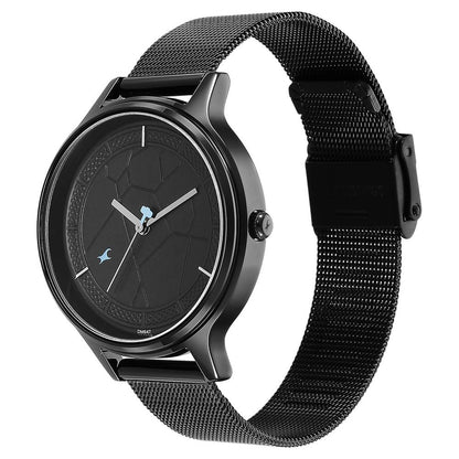 Fastrack Thor Quartz Analog Black Dial Stainless Steel Strap Watch for Girls NR6269NM01