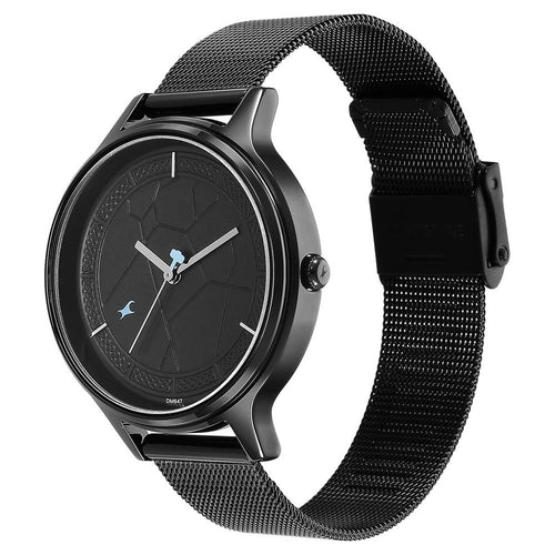 Fastrack Thor Quartz Analog Black Dial Stainless Steel Strap Watch for Girls NR6269NM01