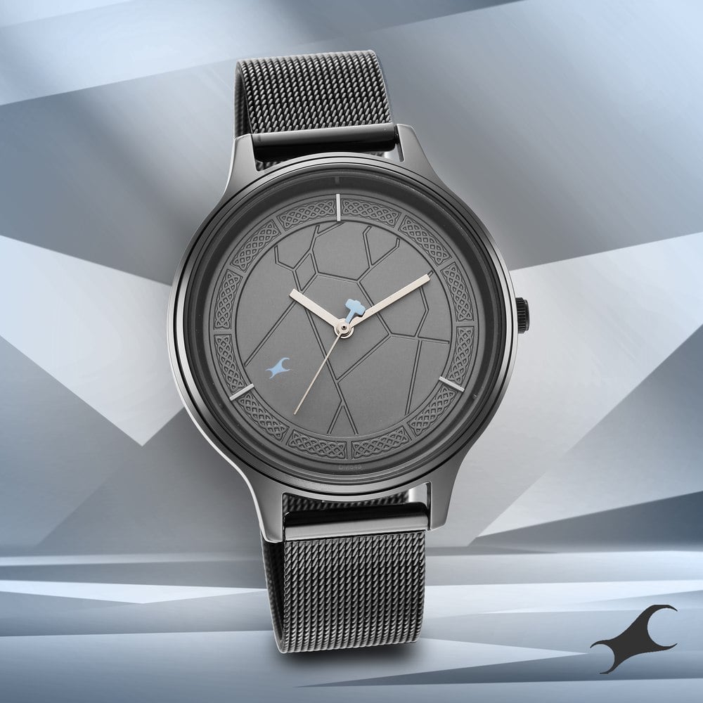 Fastrack Thor Quartz Analog Grey Dial Stainless Steel Strap Watch for Girls NS6269QM01