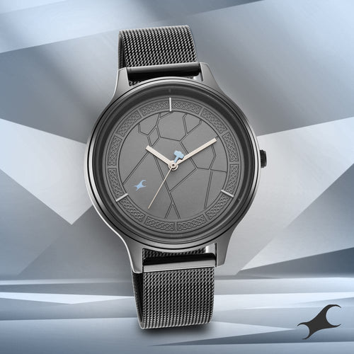 Fastrack Thor Quartz Analog Grey Dial Stainless Steel Strap Watch for Girls NS6269QM01