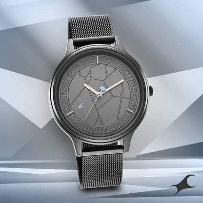 Fastrack Thor Quartz Analog Grey Dial Stainless Steel Strap Watch for Girls NU6269QM01