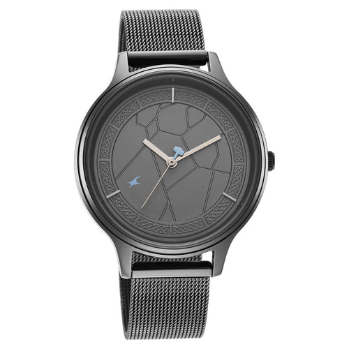 Fastrack Thor Quartz Analog Grey Dial Stainless Steel Strap Watch for Girls NU6269QM01