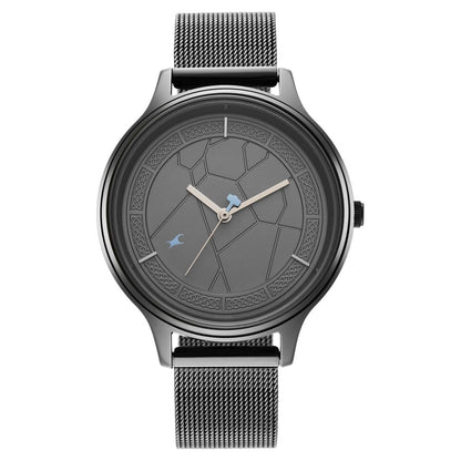 Fastrack Thor Quartz Analog Grey Dial Stainless Steel Strap Watch for Girls NS6269QM01