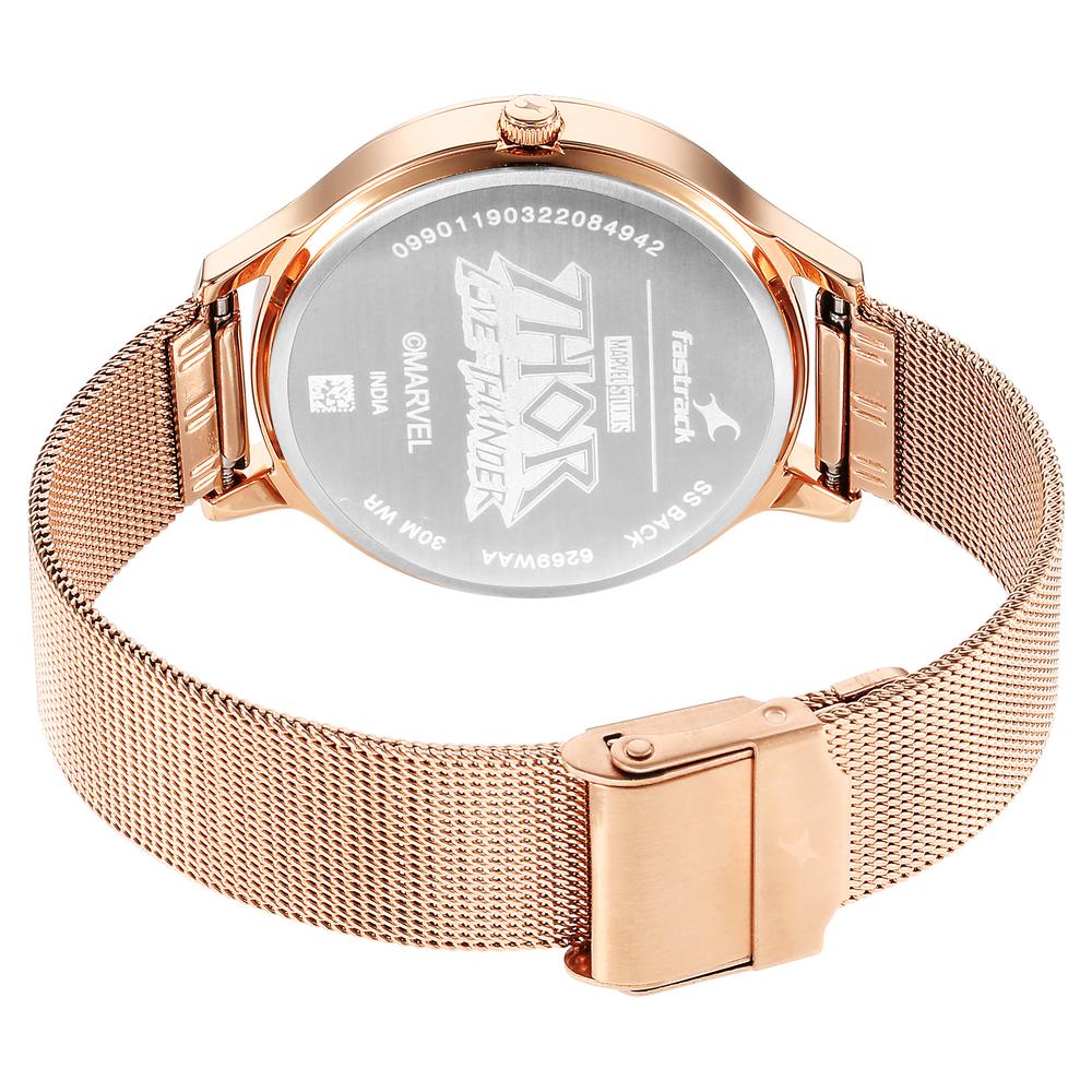 Fastrack Thor Quartz Analog Silver Dial Stainless Steel Strap Watch for Girls NT6269WM01