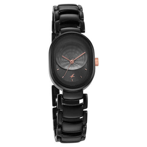 Fastrack Uptown Retreat Quartz Analog Black Dial Metal Strap Watch for Girls NU6274KM01