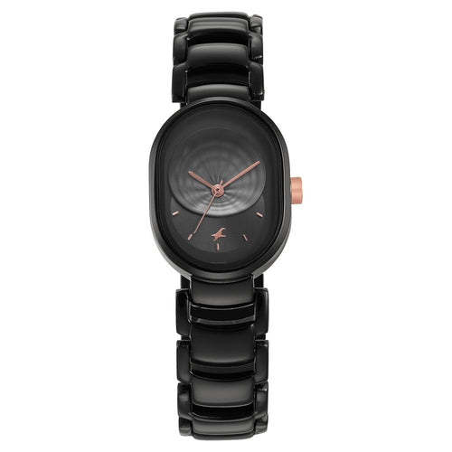 Fastrack Uptown Retreat Quartz Analog Black Dial Metal Strap Watch for Girls NU6274KM01