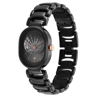 Fastrack Uptown Retreat Quartz Analog Black Dial Metal Strap Watch for Girls NT6274KM01