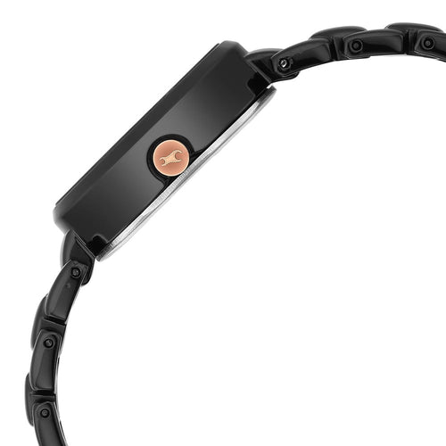 Fastrack Uptown Retreat Quartz Analog Black Dial Metal Strap Watch for Girls NU6274KM01