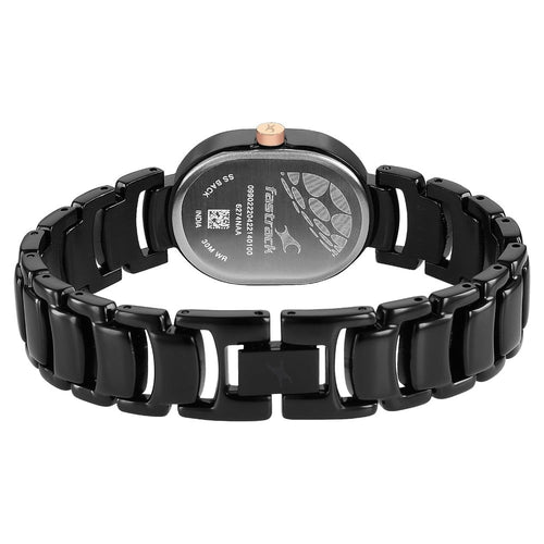 Fastrack Uptown Retreat Quartz Analog Black Dial Metal Strap Watch for Girls NT6274KM01