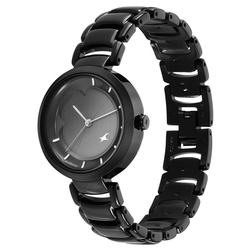 Fastrack Uptown Retreat Quartz Analog Black Dial Metal Strap Watch for Girls NT6277NM01