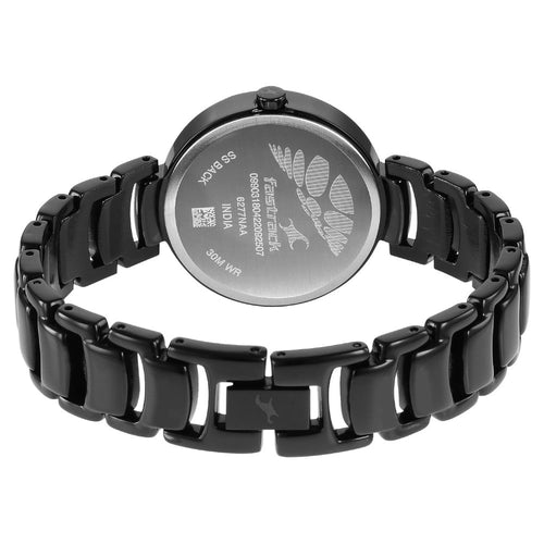 Fastrack Uptown Retreat Quartz Analog Black Dial Metal Strap Watch for Girls NU6277NM01