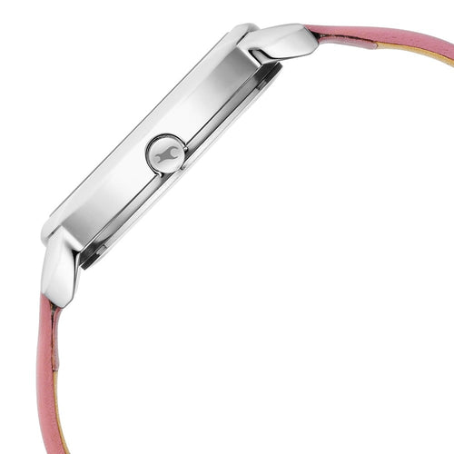Fastrack Stunners Quartz Analog Purple Dial Leather Strap Watch for Girls NU6282SL02