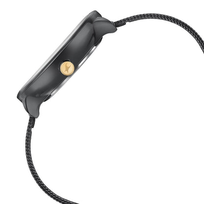 Fastrack Stunners Quartz Analog Black Dial Stainless Steel Strap Watch for Girls NT6303KM01