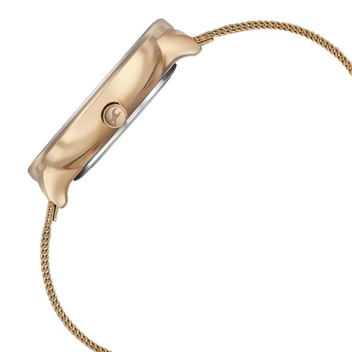 Fastrack Stunners Quartz Analog Rose Gold Dial Stainless Steel Strap Watch for Girls NU6303WM01