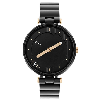 Fastrack MetaWe Quartz Analog Black Dial Stainless Steel Strap Watch For Girls 6305KM01