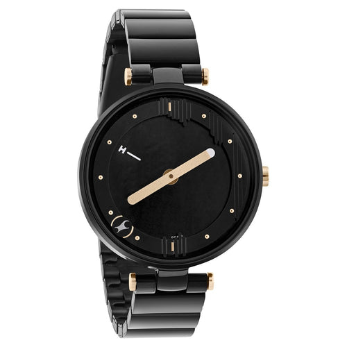 Fastrack MetaWe Quartz Analog Black Dial Stainless Steel Strap Watch For Girls 6305KM01