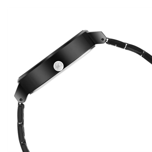 Fastrack MetaWe Quartz Analog Black Dial Stainless Steel Strap Watch For Girls 6306KM01