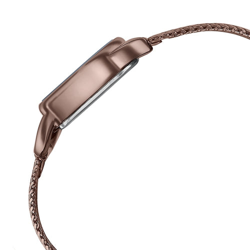 Fastrack Style Up Quartz Analog Brown Dial Brown Stainless Steel Strap Watch For Girls 6307QM01