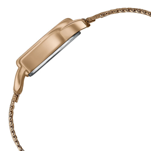Fastrack Style Up Quartz Analog Silver Dial Rose Gold Stainless Steel Strap Watch For Girls 6307WM01