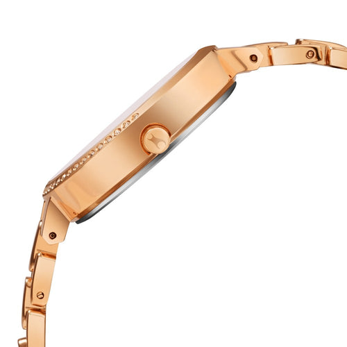 Fastrack Pulse Quartz Analog Rose Gold Dial Metal Strap Watch For Girls 6311WM01F