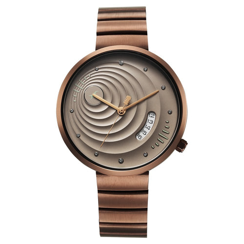 Fastrack Groove Quartz Analog with Date Beige Dial Girls Stainless Steel Watch 6314QM01