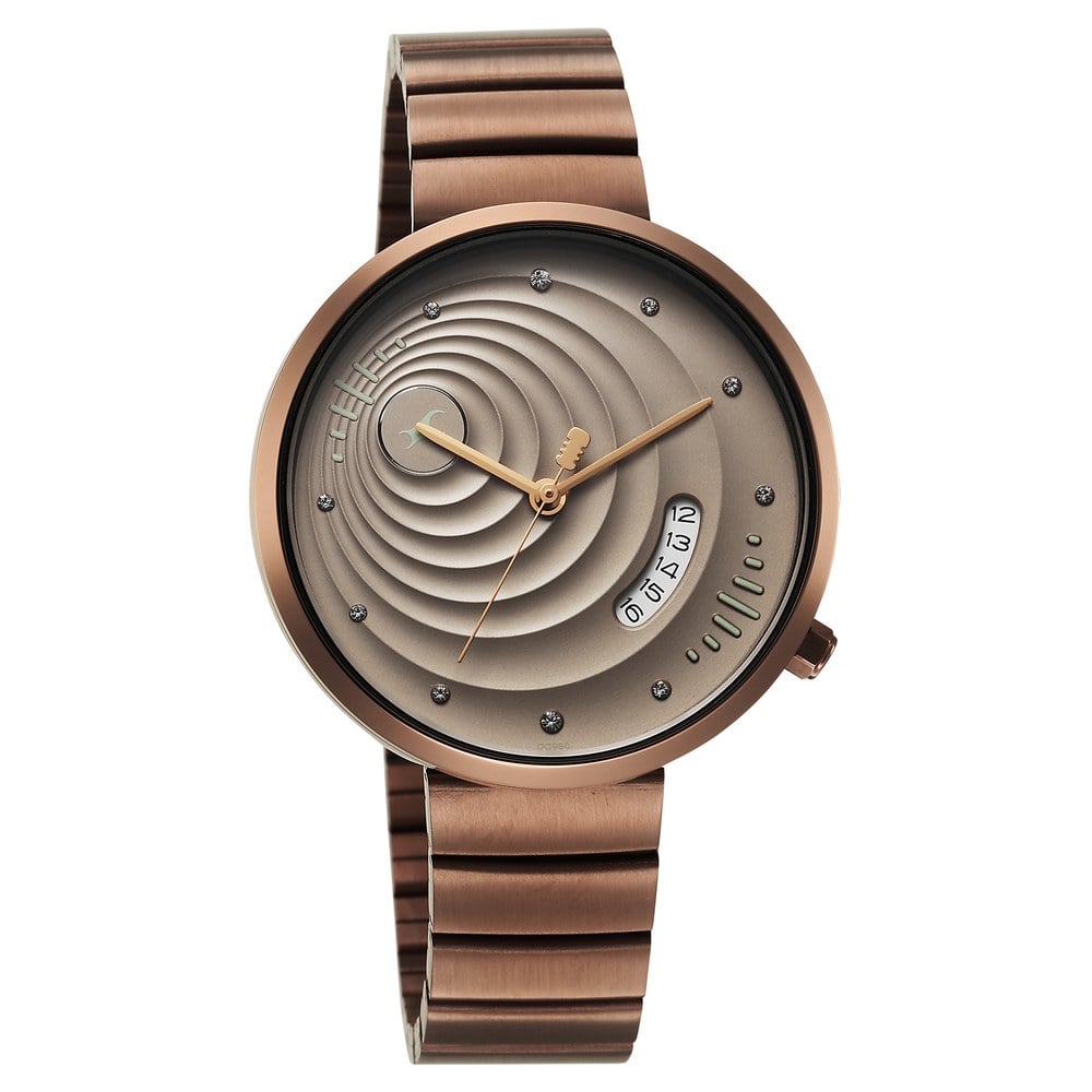 Fastrack Groove Quartz Analog with Date Beige Dial Girls Stainless Steel Watch 6314QM01