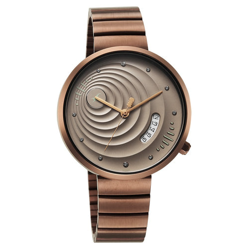 Fastrack Groove Quartz Analog with Date Beige Dial Girls Stainless Steel Watch 6314QM01