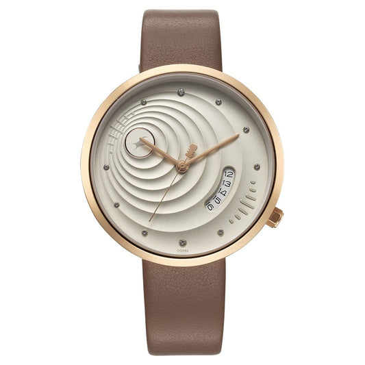 Fastrack Groove Quartz Analog with Date Grey Dial Girls Leather Watch NU6314WL01