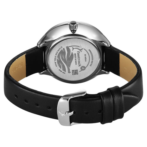 Fastrack Oceanyx Quartz Analog with Date Black Dial Black Strap Watch For Girls 6316SL01