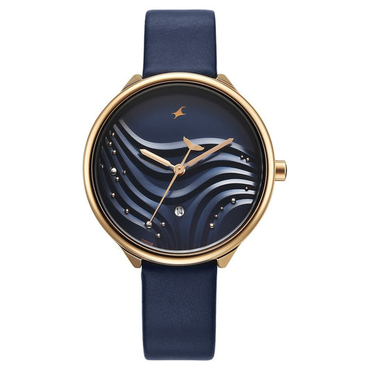 Fastrack Oceanyx Quartz Analog with Date Blue Dial Blue Strap Watch For Girls 6316WL01