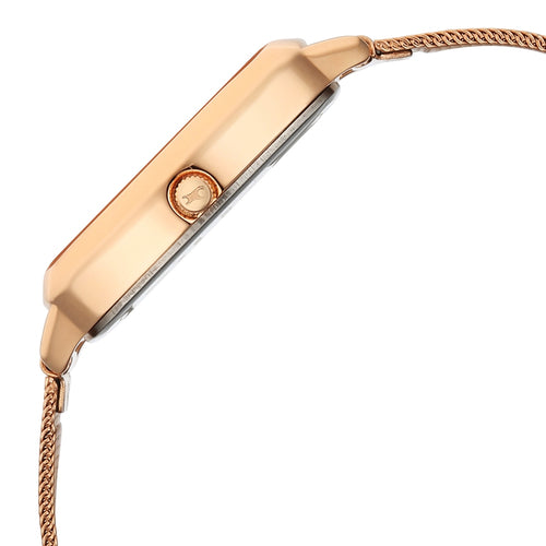 Fastrack Wild Quartz Analog Green Dial Rose Gold Stainless Steel Strap Watch For Girls 6321WM04