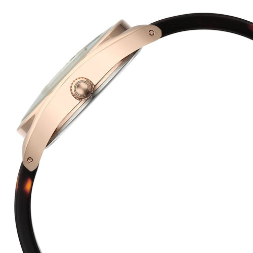 Fastrack Younique Quartz Analog Mother Of Pearl Dial Acetate And Metal Strap Watch For Girls NT68036KD02