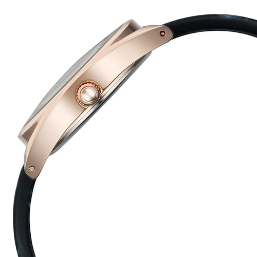 Fastrack Younique Quartz Analog Blue Mother Of Pearl Dial Two Toned Acetate & Metal Strap Watch For Girls 68036KD04