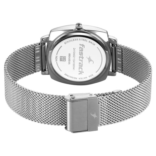 Fastrack Stunners X Quartz Analog Pink Dial Stainless Steel Strap Watch For Girls 68043SM02