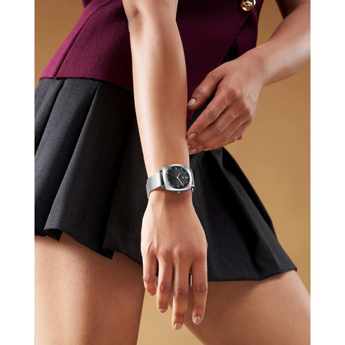 Fastrack Stunners X Quartz Analog Black Dial Stainless Steel Strap Watch For Girls 68043SM03